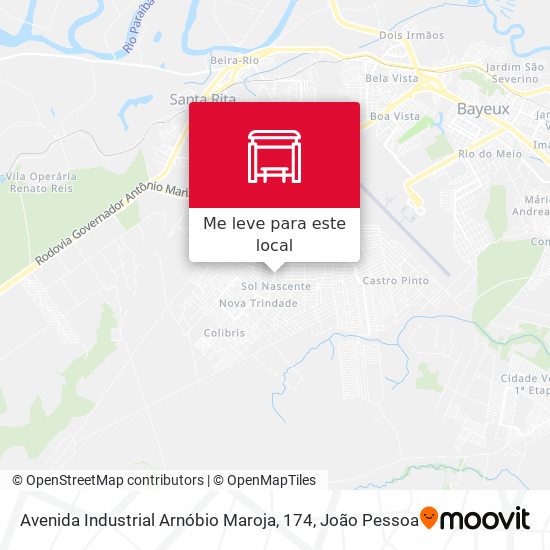 Avenida Industrial Arnóbio Maroja, 174 mapa