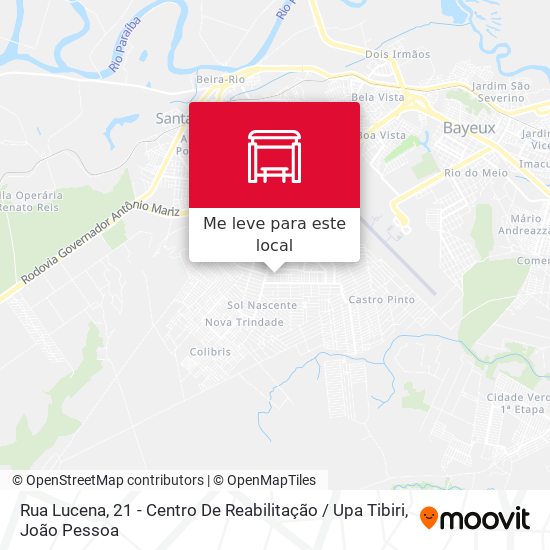 Rua Lucena, 21 - Centro De Reabilitação / Upa Tibiri mapa