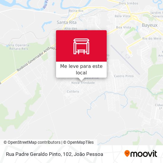 Rua Padre Geraldo Pinto, 102 mapa