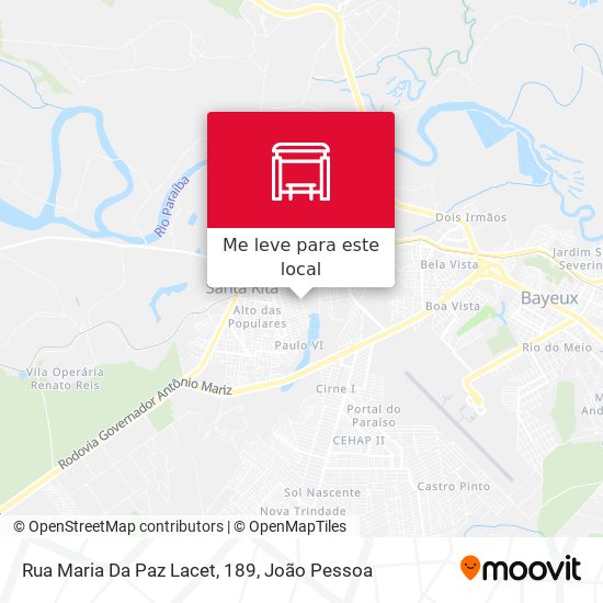 Rua Maria Da Paz Lacet, 189 mapa