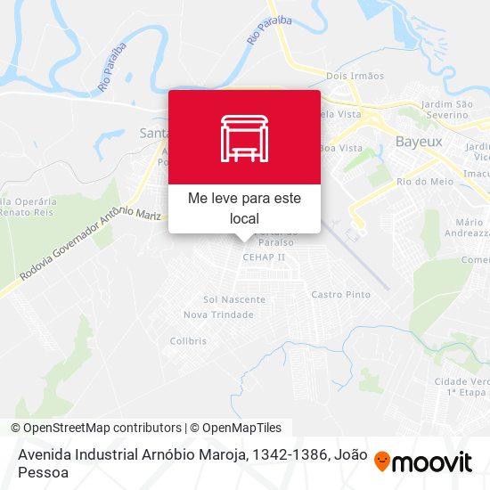 Avenida Industrial Arnóbio Maroja, 1342-1386 mapa
