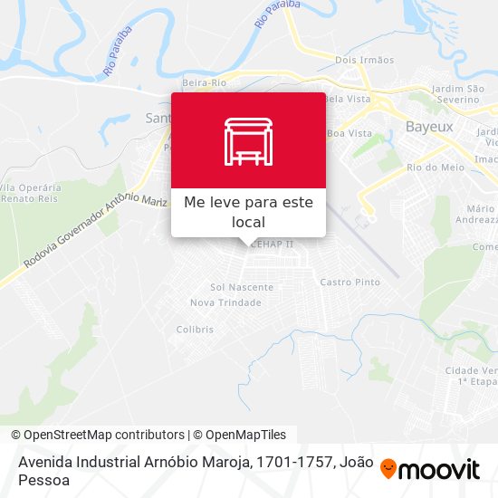Avenida Industrial Arnóbio Maroja, 1701-1757 mapa