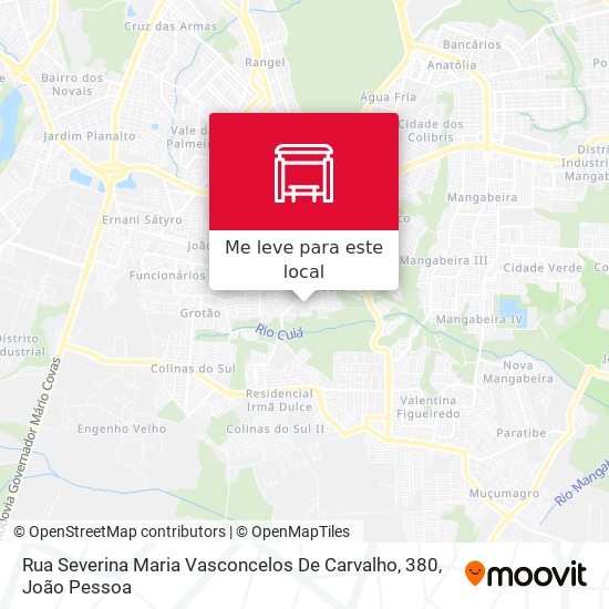 Rua Severina Maria Vasconcelos De Carvalho, 380 mapa