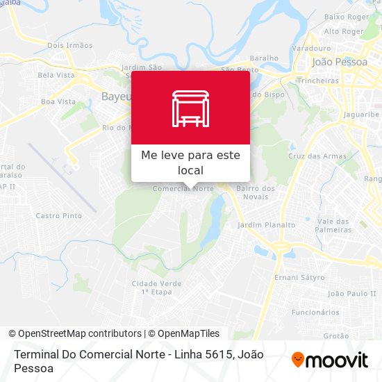 Terminal Do Comercial Norte - Linha 5615 mapa