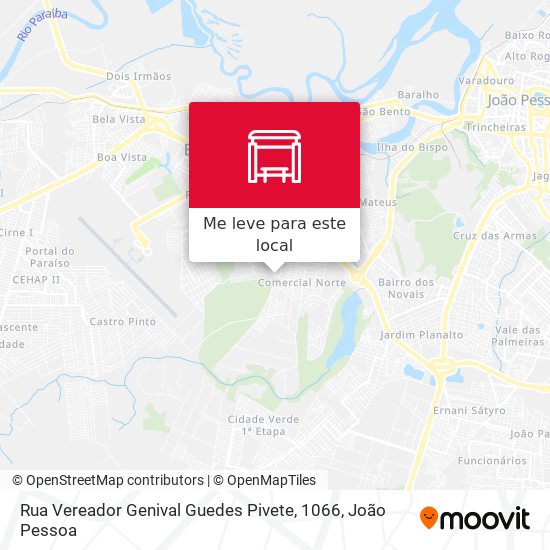Rua Vereador Genival Guedes Pivete, 1066 mapa