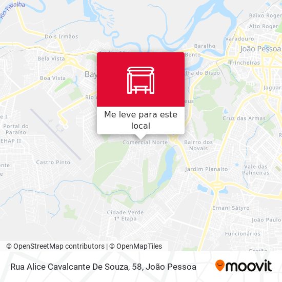 Rua Alice Cavalcante De Souza, 58 mapa