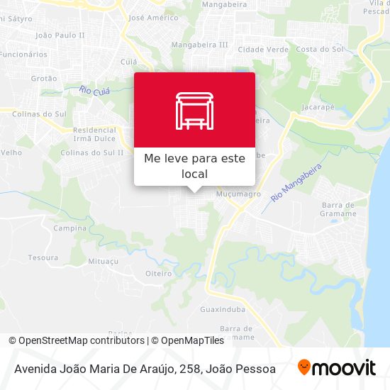 Avenida João Maria De Araújo, 258 mapa