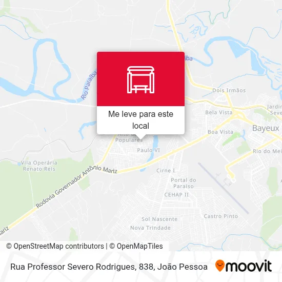 Rua Professor Severo Rodrigues, 838 mapa