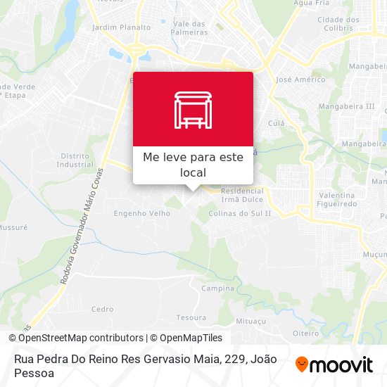 Rua Pedra Do Reino Res Gervasio Maia, 229 mapa