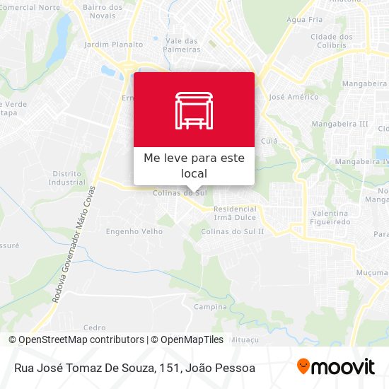 Rua José Tomaz De Souza, 151 mapa