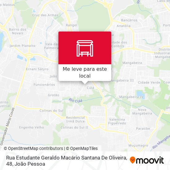 Rua Estudante Geraldo Macário Santana De Oliveira, 48 mapa