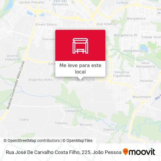 Rua José De Carvalho Costa Filho, 225 mapa