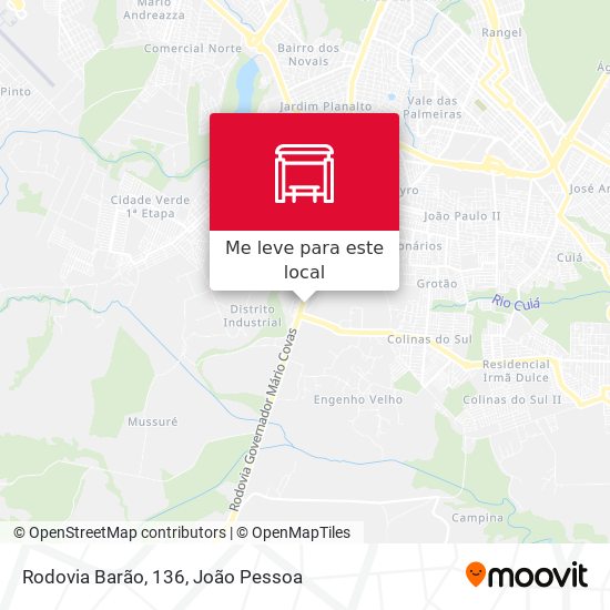 Rodovia Barão, 136 mapa