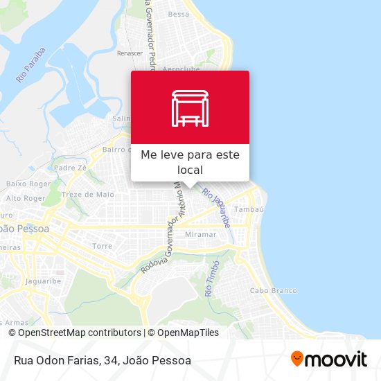 Rua Odon Farias, 34 mapa