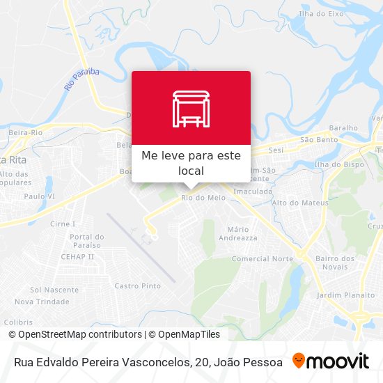 Rua Edvaldo Pereira Vasconcelos, 20 mapa