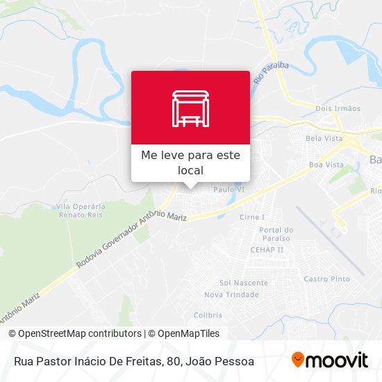 Rua Pastor Inácio De Freitas, 80 mapa