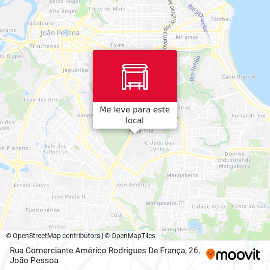 Rua Comerciante Américo Rodrigues De França, 26 mapa