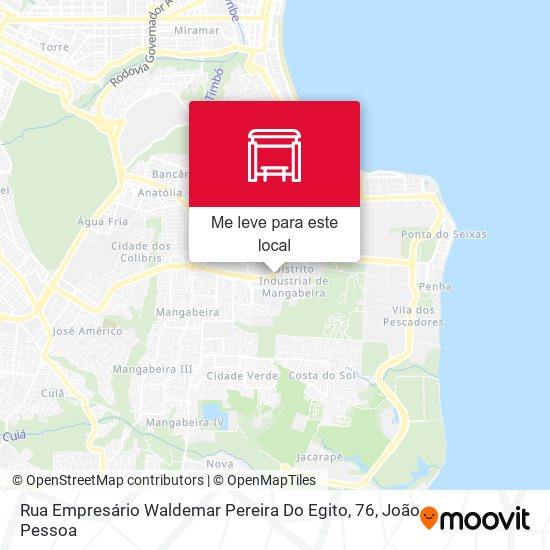 Rua Empresário Waldemar Pereira Do Egito, 76 mapa