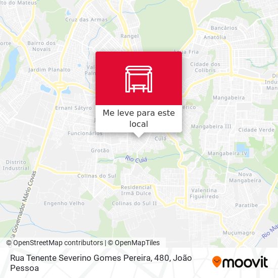Rua Tenente Severino Gomes Pereira, 480 mapa