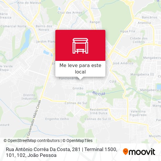 Rua Antônio Corrêa Da Costa, 281 | Terminal 1500, 101, 102 mapa