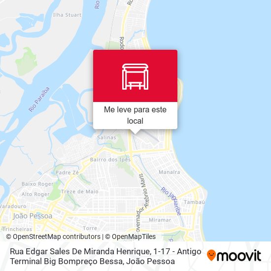 Rua Edgar Sales De Miranda Henrique, 1-17 - Antigo Terminal Big Bompreço Bessa mapa