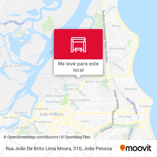 Rua João De Brito Lima Moura, 310 mapa