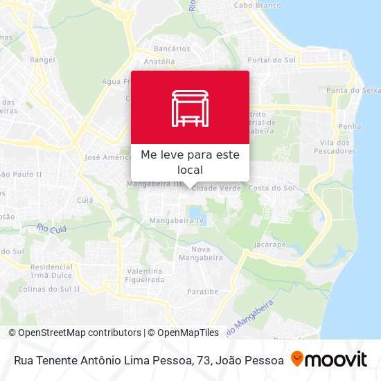 Rua Tenente Antônio Lima Pessoa, 73 mapa