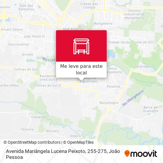 Avenida Mariângela Lucena Peixoto, 255-275 mapa