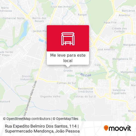 Rua Expedito Belmiro Dos Santos, 114 | Supermercado Mendonça mapa