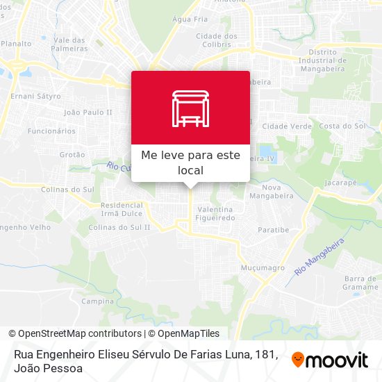Rua Engenheiro Eliseu Sérvulo De Farias Luna, 181 mapa