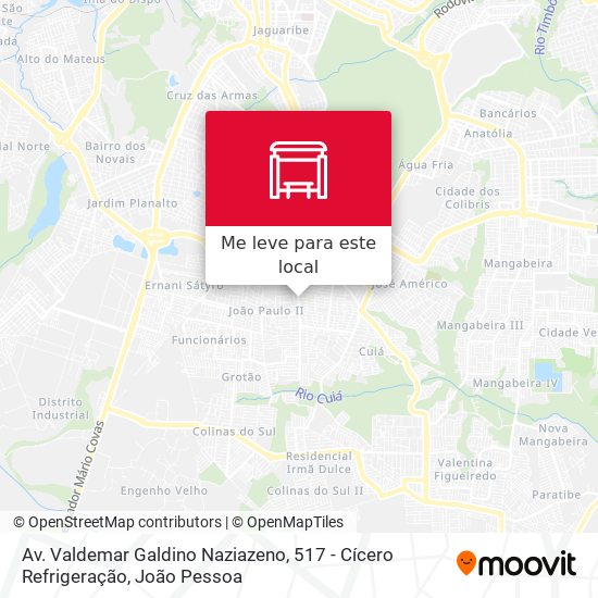 Av. Valdemar Galdino Naziazeno, 517 - Cícero Refrigeração mapa