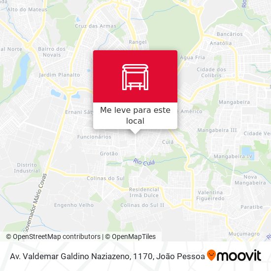 Av. Valdemar Galdino Naziazeno, 1170 mapa