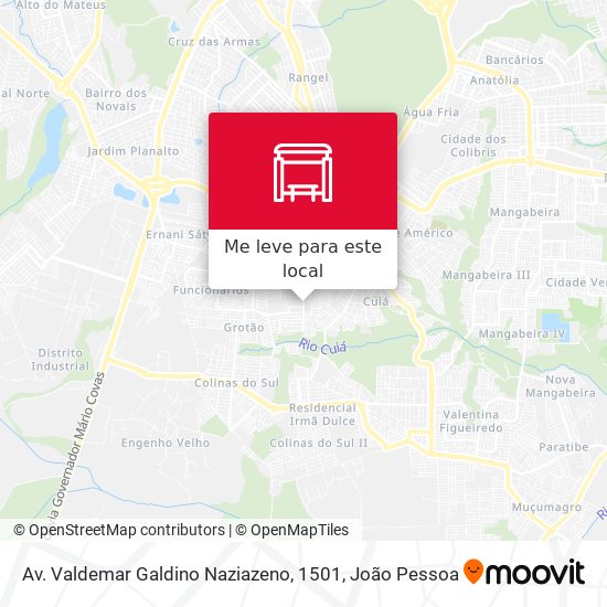 Av. Valdemar Galdino Naziazeno, 1501 mapa