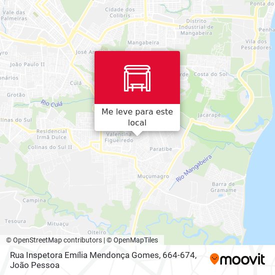 Rua Inspetora Emília Mendonça Gomes, 664-674 mapa