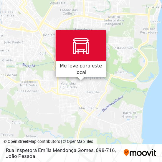 Rua Inspetora Emília Mendonça Gomes, 698-716 mapa