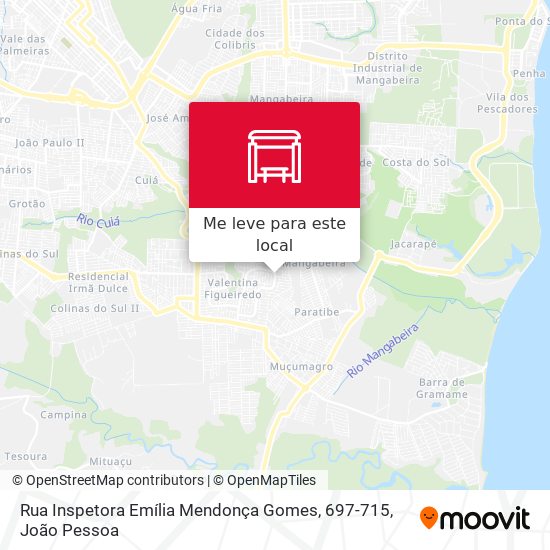 Rua Inspetora Emília Mendonça Gomes, 697-715 mapa