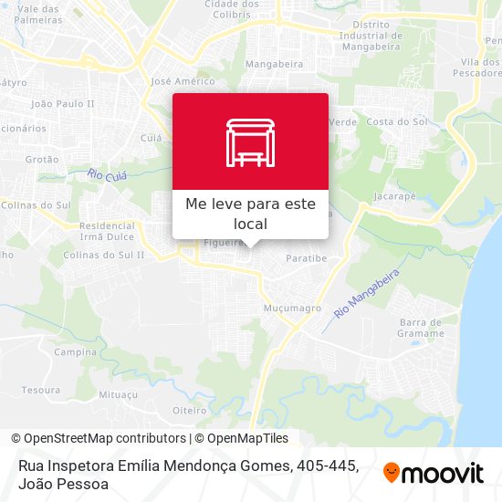 Rua Inspetora Emília Mendonça Gomes, 405-445 mapa