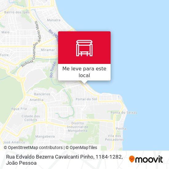 Rua Edvaldo Bezerra Cavalcanti Pinho, 1184-1282 mapa