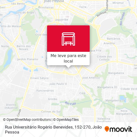 Rua Universitário Rogério Benevides, 152-270 mapa