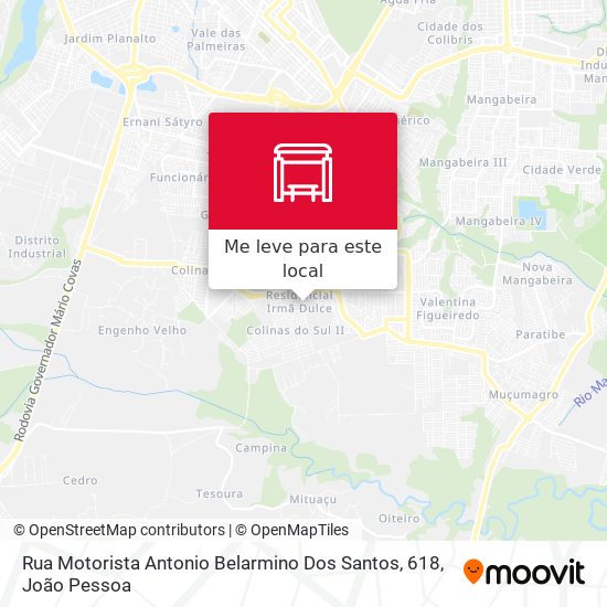 Rua Motorista Antonio Belarmino Dos Santos, 618 mapa