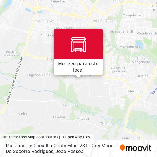 Rua José De Carvalho Costa Filho, 231 | Crei Maria Do Socorro Rodrigues mapa