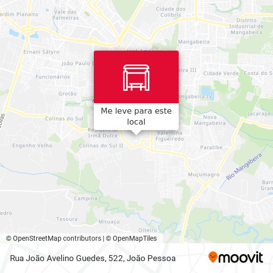 Rua João Avelino Guedes, 522 mapa