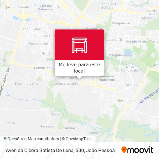 Avenida Cícera Batista De Luna, 500 mapa
