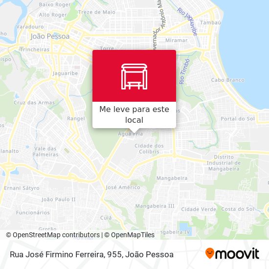 Rua José Firmino Ferreira, 955 mapa