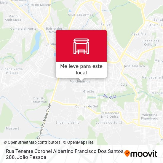 Rua Tenente Coronel Albertino Francisco Dos Santos, 288 mapa