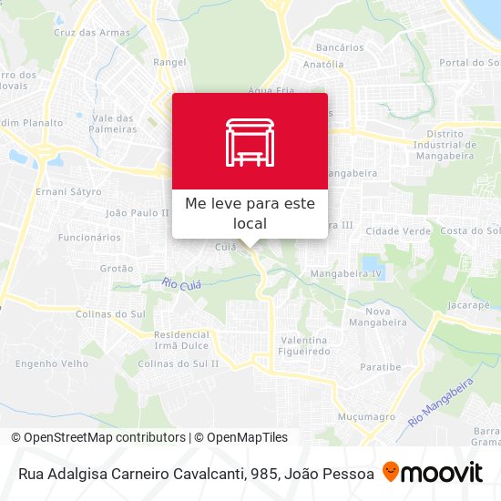 Rua Adalgisa Carneiro Cavalcanti, 985 mapa