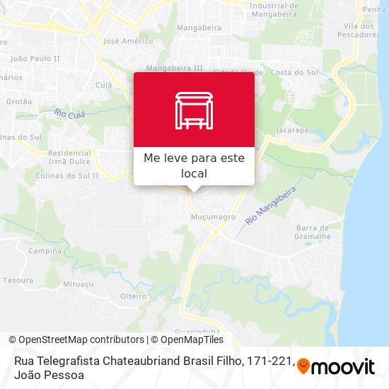 Rua Telegrafista Chateaubriand Brasil Filho, 171-221 mapa