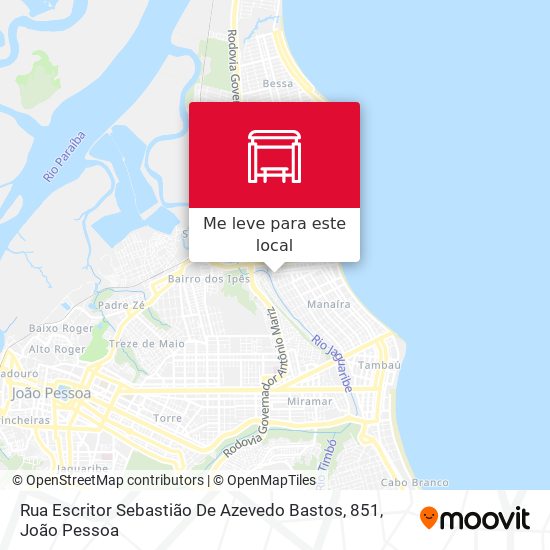 Rua Escritor Sebastião De Azevedo Bastos, 851 mapa