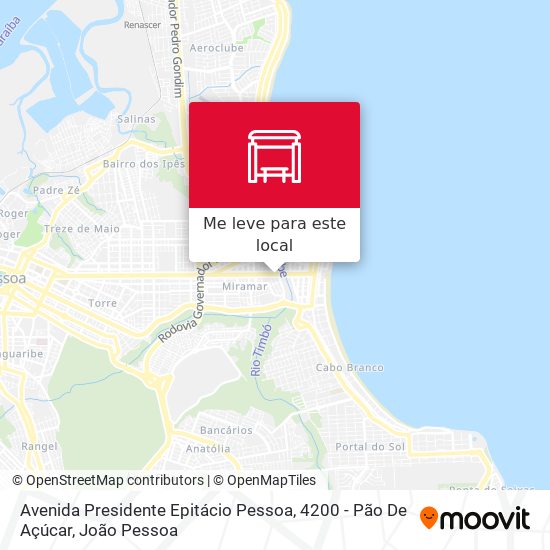 Avenida Presidente Epitácio Pessoa, 4200 - Pão De Açúcar mapa