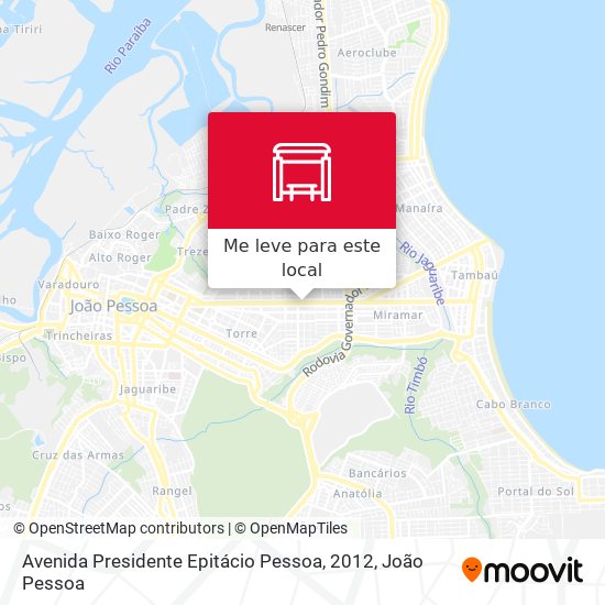 Avenida Presidente Epitácio Pessoa, 2012 mapa